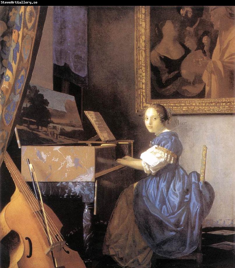 Jan Vermeer Lady Seated at a Virginal